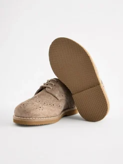 Discount Next Standard Fit (F) Smart Leather Brogue Shoes Neutral