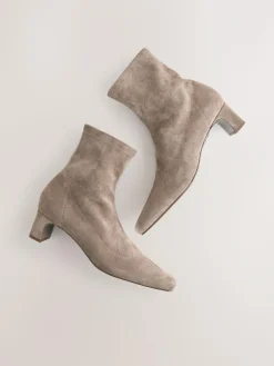 Next Extra Wide Fit Chisel Toe Block Heel Sock Boots^Women Boots & Wellies|Boots