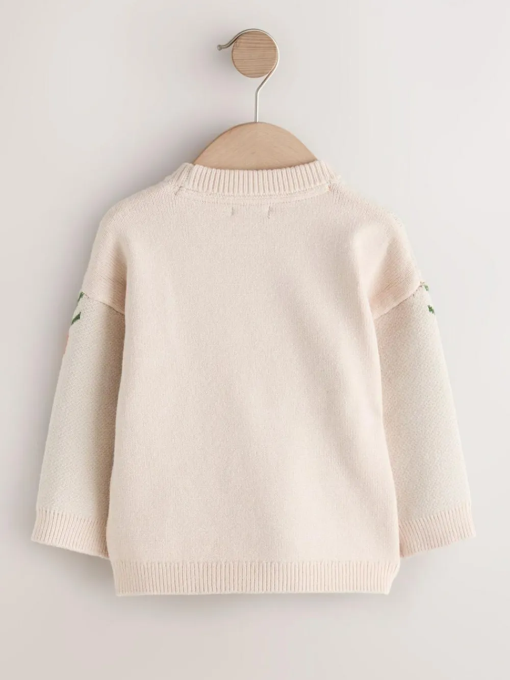 Next Neutral Vegetable Knitted Crew Neck Jumper (3mths-7yrs)^BOY Knitwear|Knitwear
