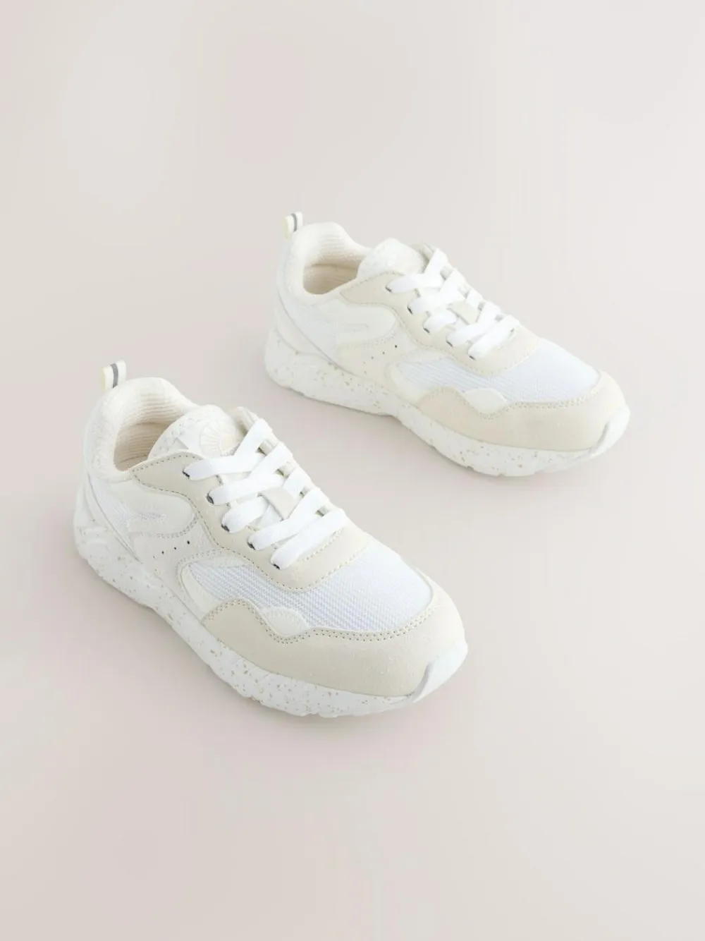 Next Wide Fit (G) Lace-Up Colourblock Trainers^ Sneakers