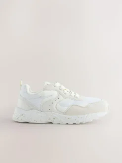 Next Wide Fit (G) Lace-Up Colourblock Trainers^ Sneakers