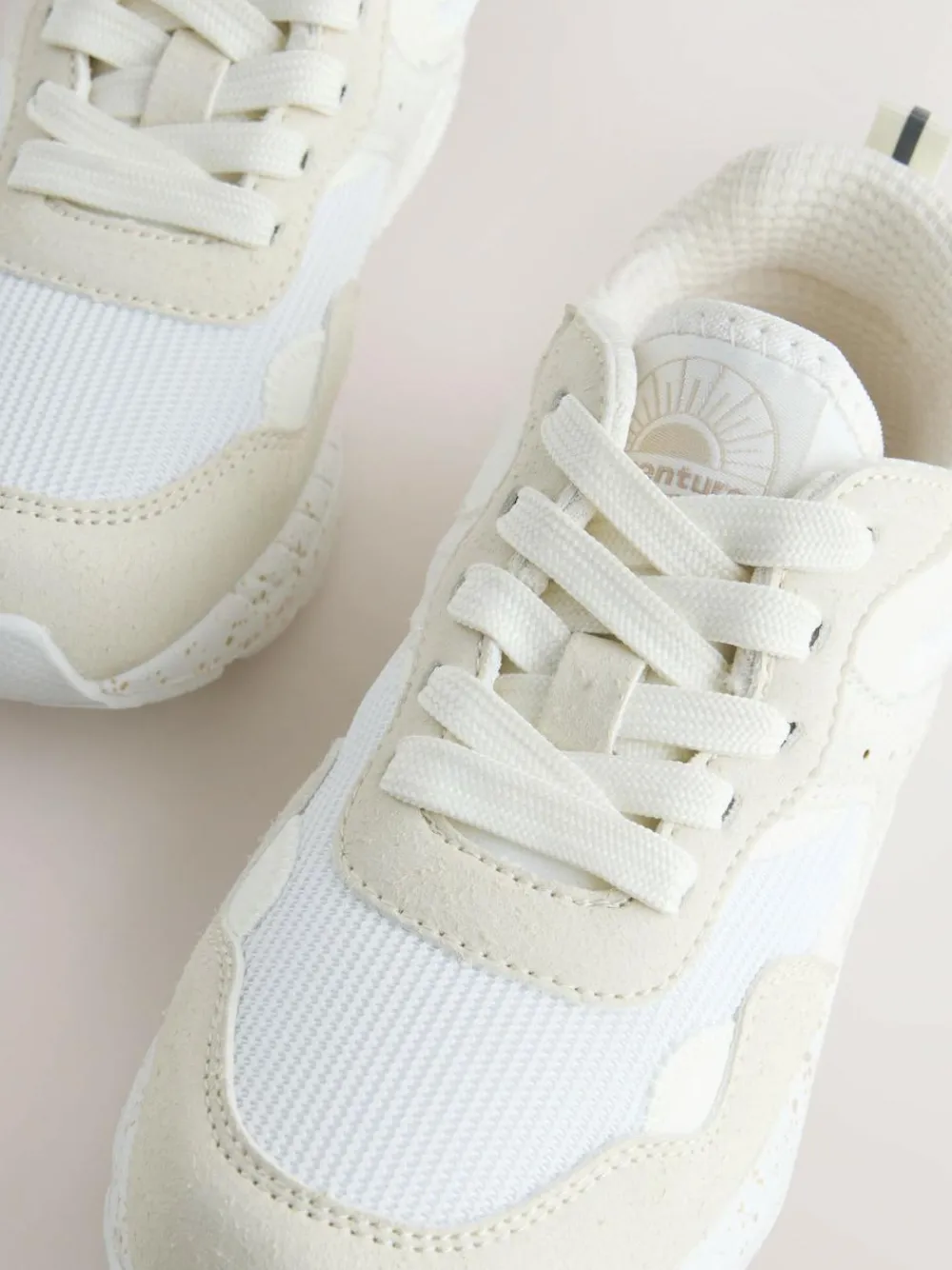 Next Wide Fit (G) Lace-Up Colourblock Trainers^ Sneakers