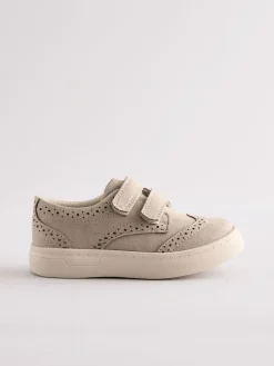 Next Wide Fit (G) Touch Fastening Brogue Shoes^BOY Occasionwear|Shoes
