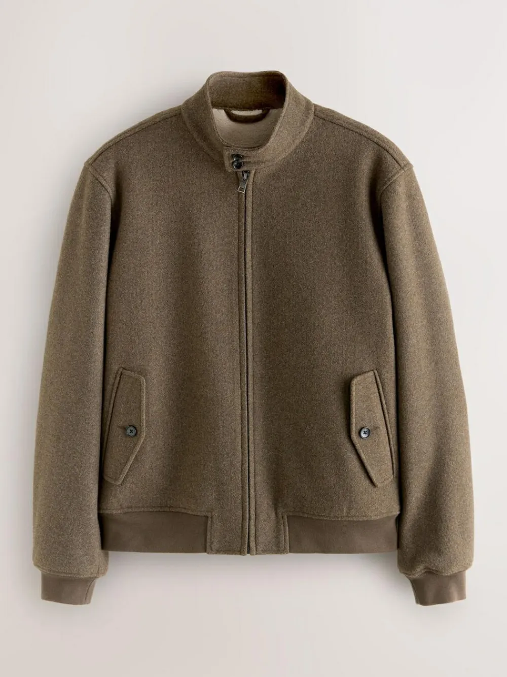 Next Neutral Wool Look Borg Lined Harrington Jacket^ Coats & Jackets|Coats & Jackets