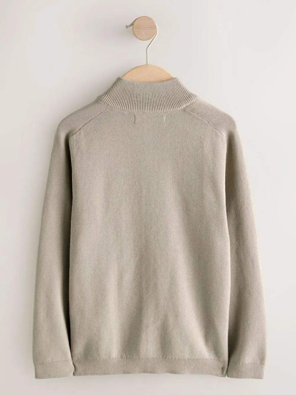 Next Neutral Zip Through Knitted Cardigan (3-16yrs)^BOY Knitwear & Sweaters|Knitwear