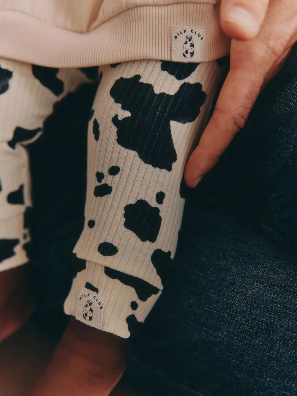Sale Next Neutral/Cow Milk Club Printed Sweat and Leggings Baby Set (0mths-2yrs)