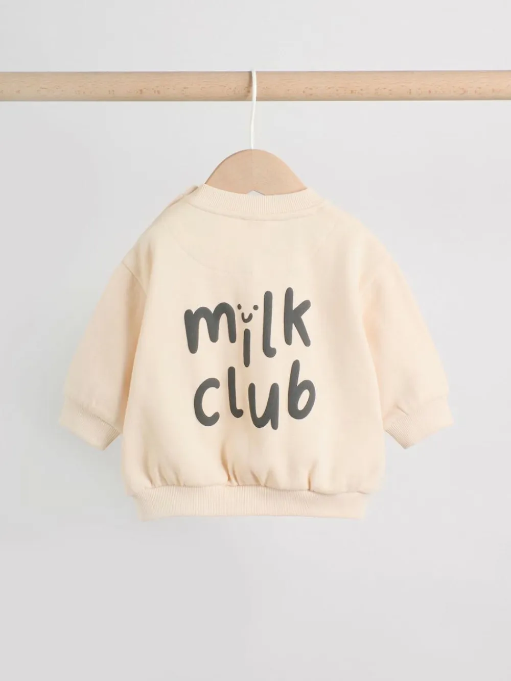 Sale Next Neutral/Cow Milk Club Printed Sweat and Leggings Baby Set (0mths-2yrs)