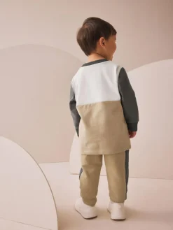 Next Long Sleeve Soft Touch T-Shirt and Joggers Set (3mths-7yrs)^BOY Tops|Sweat Pants