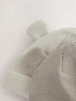 Hot Next 2pack Rib Baby Beanie Neutral/Tan