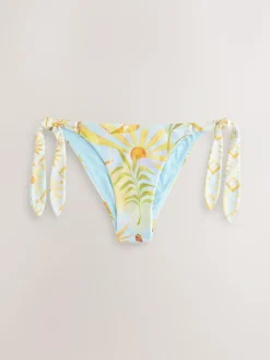 Never Fully Dressed Blue Sun Tie Side Tie Side Bikini Briefs^Women Swimwear