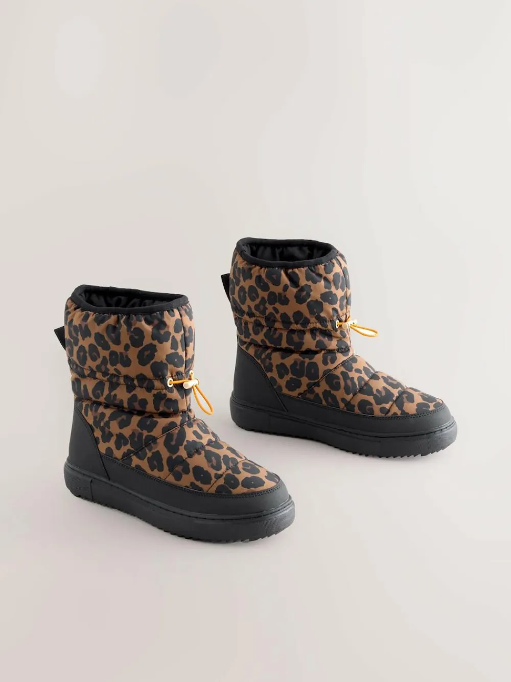 Never Fully Dressed Burgundy Leopard Nylon Padded Boots^Women Boots & Wellies|Boots