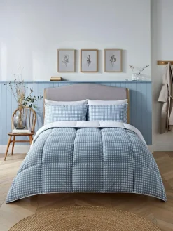 Hot Night Lark Gingham 10.5 Tog Coverless Duvet 10.5 Tog Set Blue