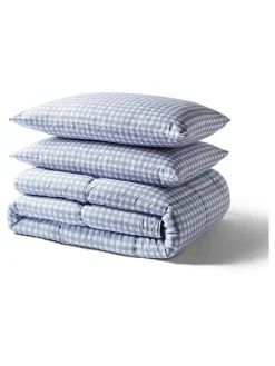 Hot Night Lark Gingham 10.5 Tog Coverless Duvet 10.5 Tog Set Blue