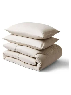 Discount Night Lark Natural Oat 4.5 Tog Coverless Duvet and Pillowcase Set
