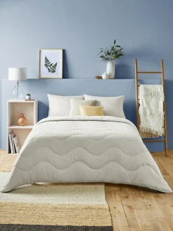 Outlet Night Lark Tufted Dot Coverless 4.5 Tog Duvet and Pillowcase Set Warm Sand