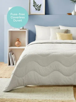 Night Lark Tufted Dot Coverless 10.5 Tog Duvet and Pillowcase Set^ Duvets & Pillows|Comforters & Pillows