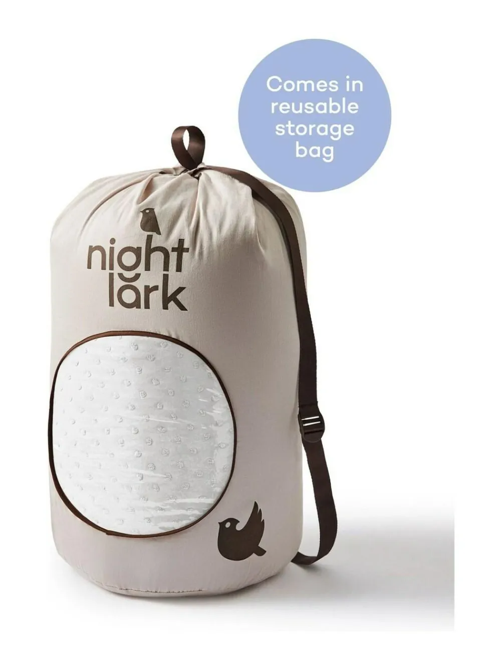 Night Lark Tufted Dot Coverless 10.5 Tog Duvet and Pillowcase Set White