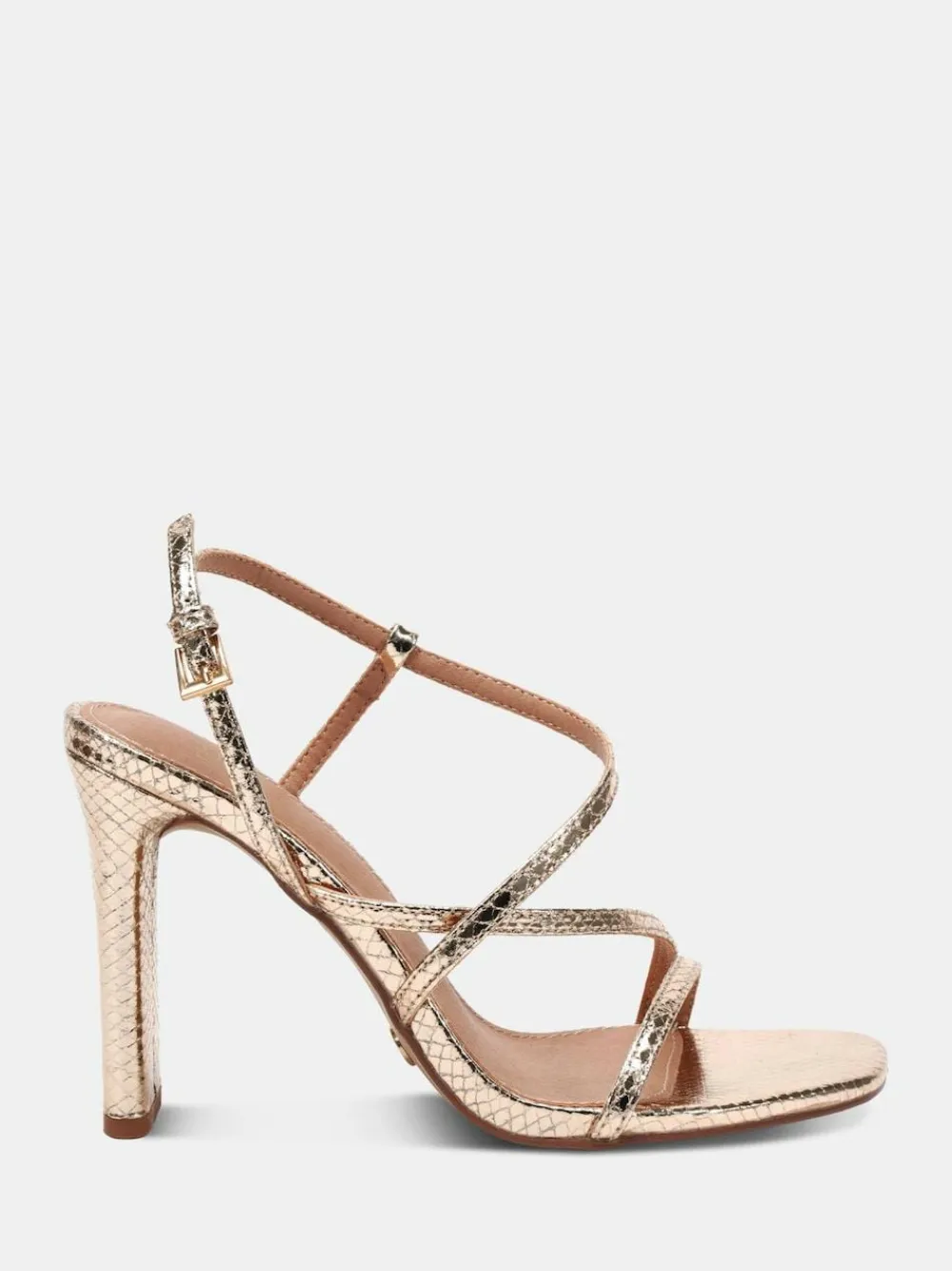New Novo Wide Fit MONDRIAN Strappy Heeled Sandals Gold