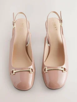Next Standard/Wide Fit Hardware Slingback Block Heels^Women Wide Fit & Extra Wide Fit|Heels