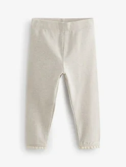 Next Oatmeal Cream Lace Trim Leggings (3mths-7yrs)