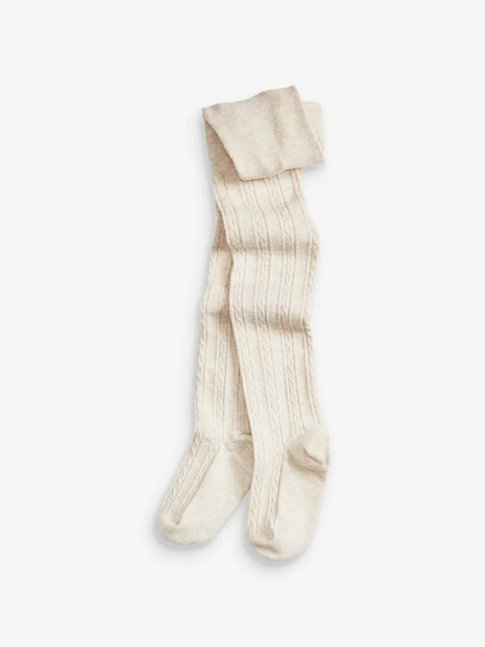 Best Next Oatmeal Cream Regular Length Cotton Rich Cable Tights