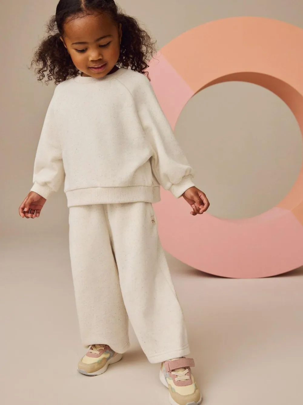 Next Oatmeal Wide Leg Sweat Joggers (3mths-7yrs)^ Pants & Leggings|Jeans & Joggers