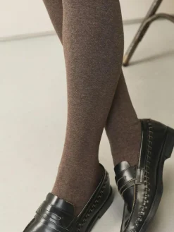 Best Next Warm Handle Knitted Tights 2 Pack Oatmeal/Neutral Marl