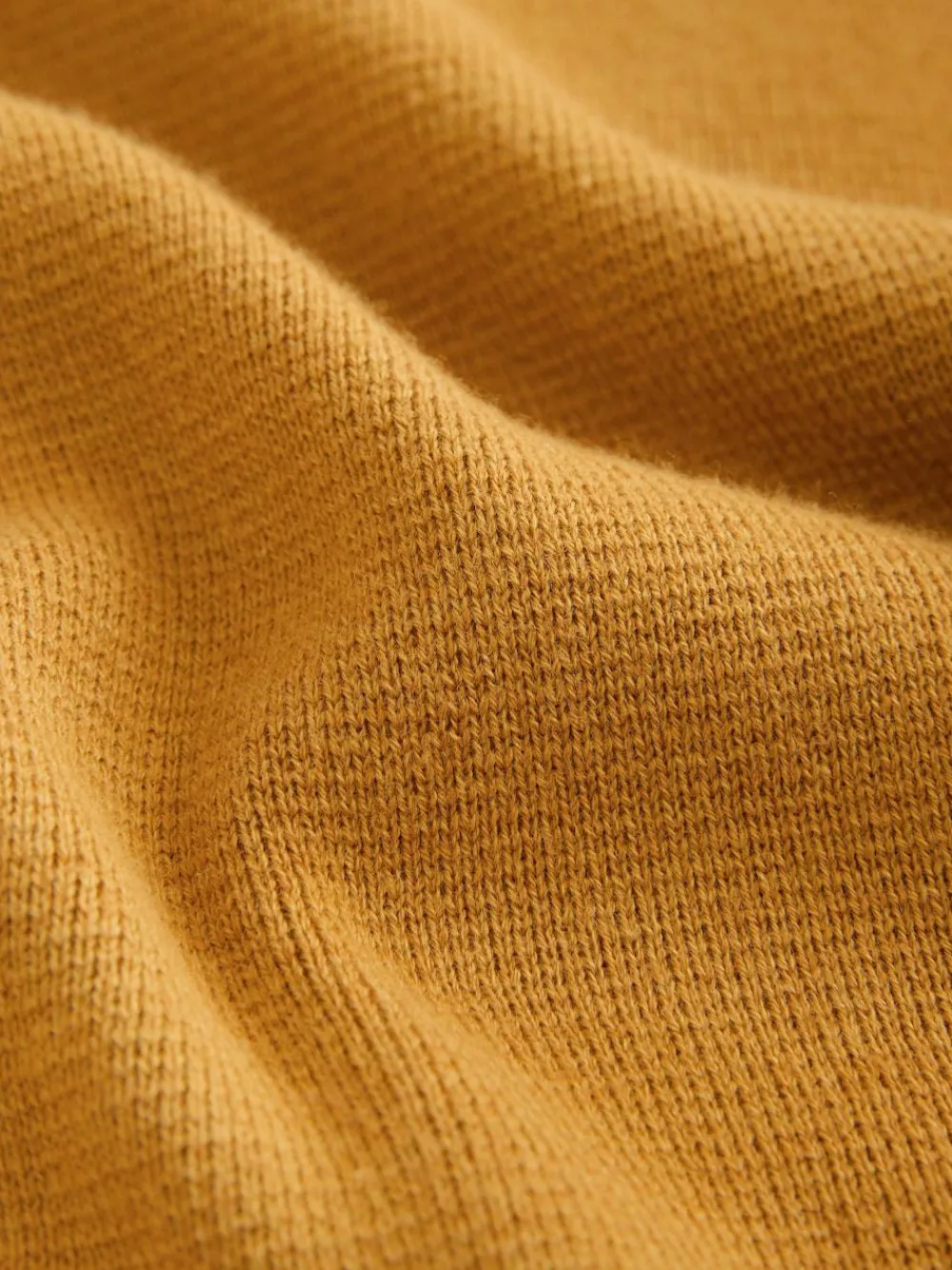 Clearance Next Ochre Yellow Plain N.Premium Regular Fit 100% Cotton Premium Quarter Zip Jumper