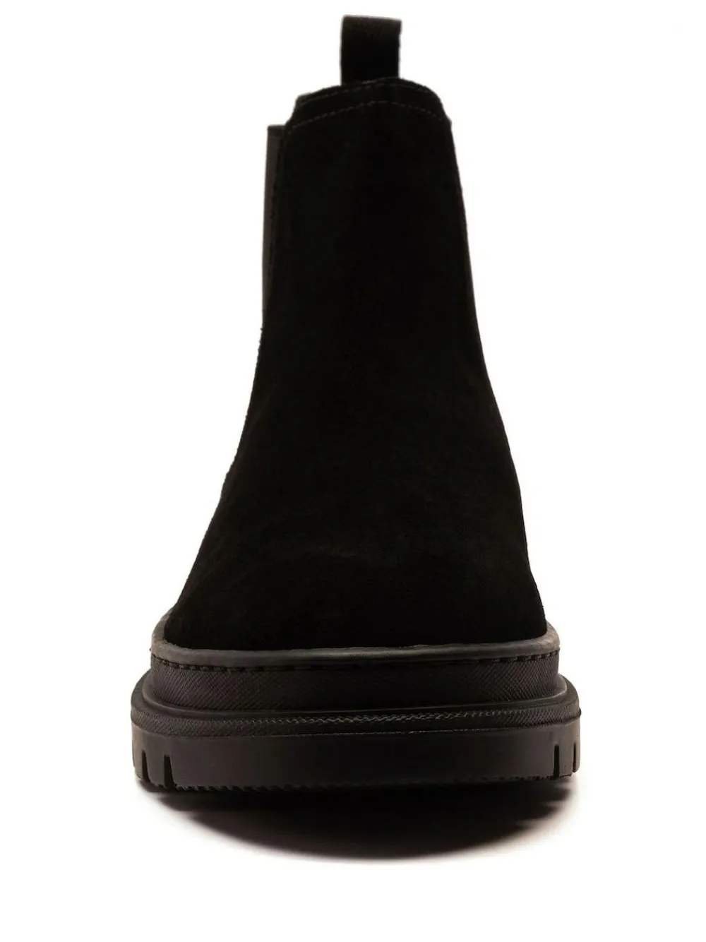 Clearance Off The Hook Harrison Suede Leather Formal Chelsea Boots Black