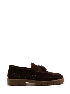 New Off The Hook Brown Floyd Loafers Tassel Formal Casual Slip On Leather Shoes