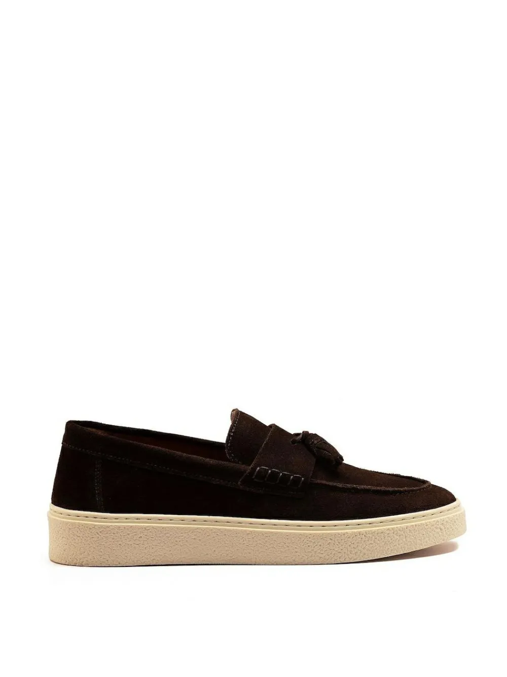 Best Off The Hook Rory Suede Tassel Loafers with Flat Sole Brown