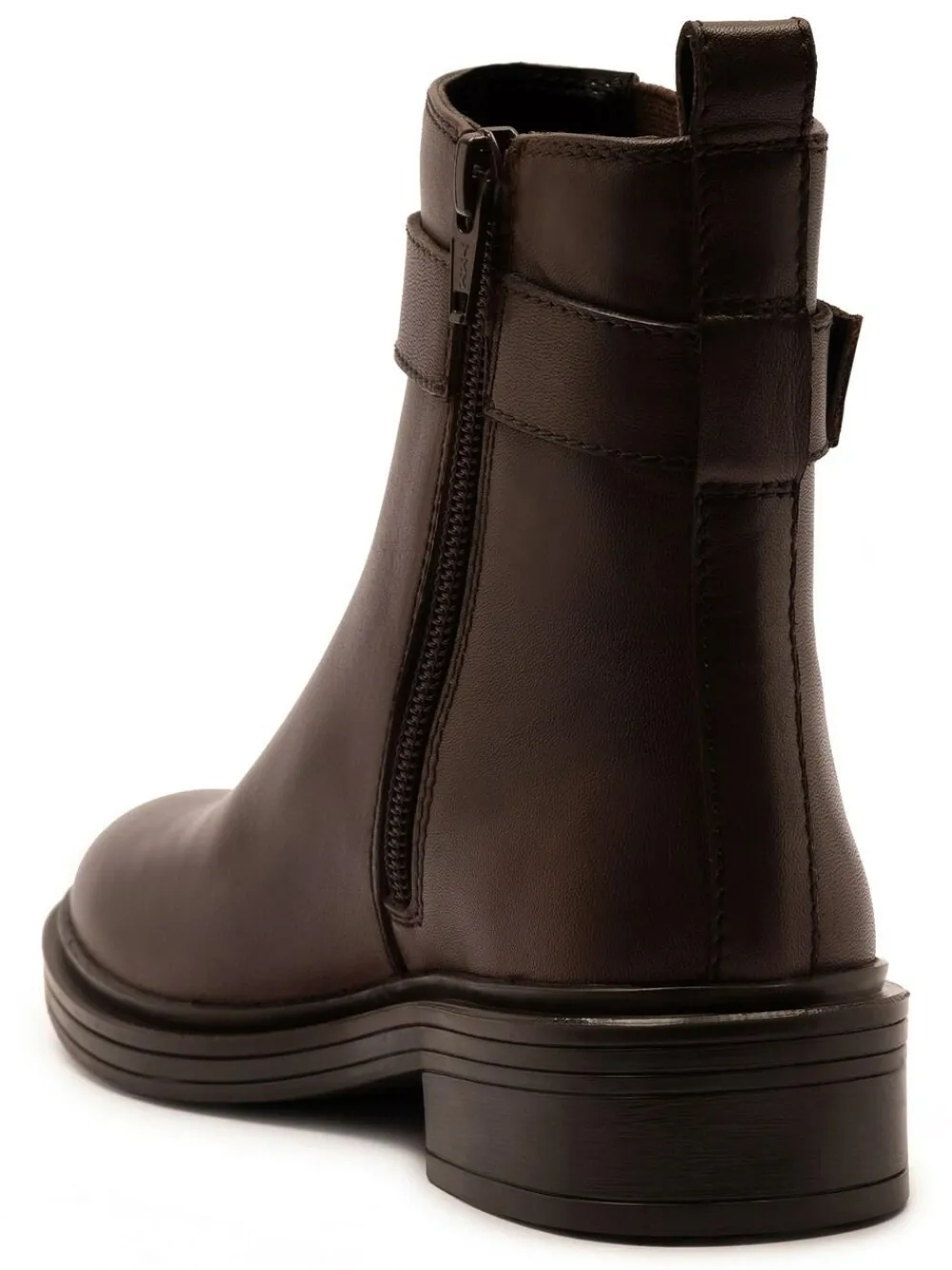Outlet Off The Hook Tiana Leather Chelsea Buckle Ankle Boots Brown