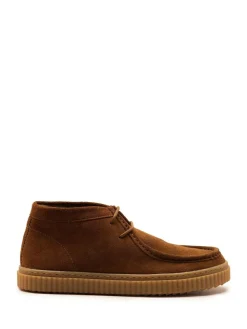 Clearance Off The Hook Bolan Suede Leather Lace Up Casual Ankle Boots Tan