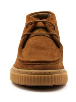 Clearance Off The Hook Bolan Suede Leather Lace Up Casual Ankle Boots Tan