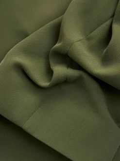 Next Olive Green Relaxed Ruched Sleeve Blazer