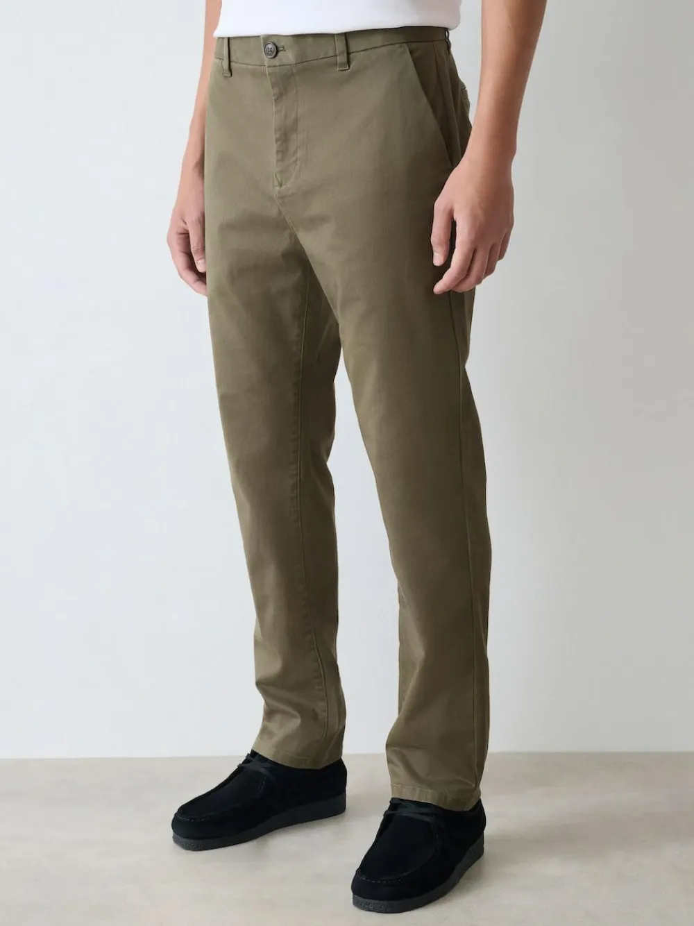 Discount Next Olive Green Slim Fit Stretch Chinos Trousers