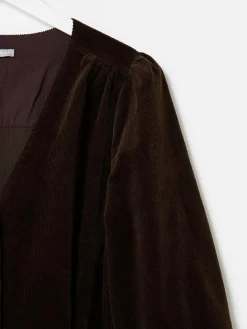 Oliver Bonas Brown Corduroy V-Neck Tie Waist Jumpsuit^Women Jumpsuits & Playsuits