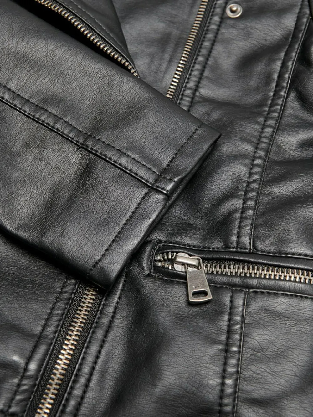 ONLY KIDS Faux Leather Biker Jacket^ Jackets & Coats|Snowsuits & Coats