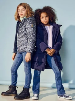 Clearance ONLY KIDS Flare Leg Jeans With Adjustable Waist Mid Blue