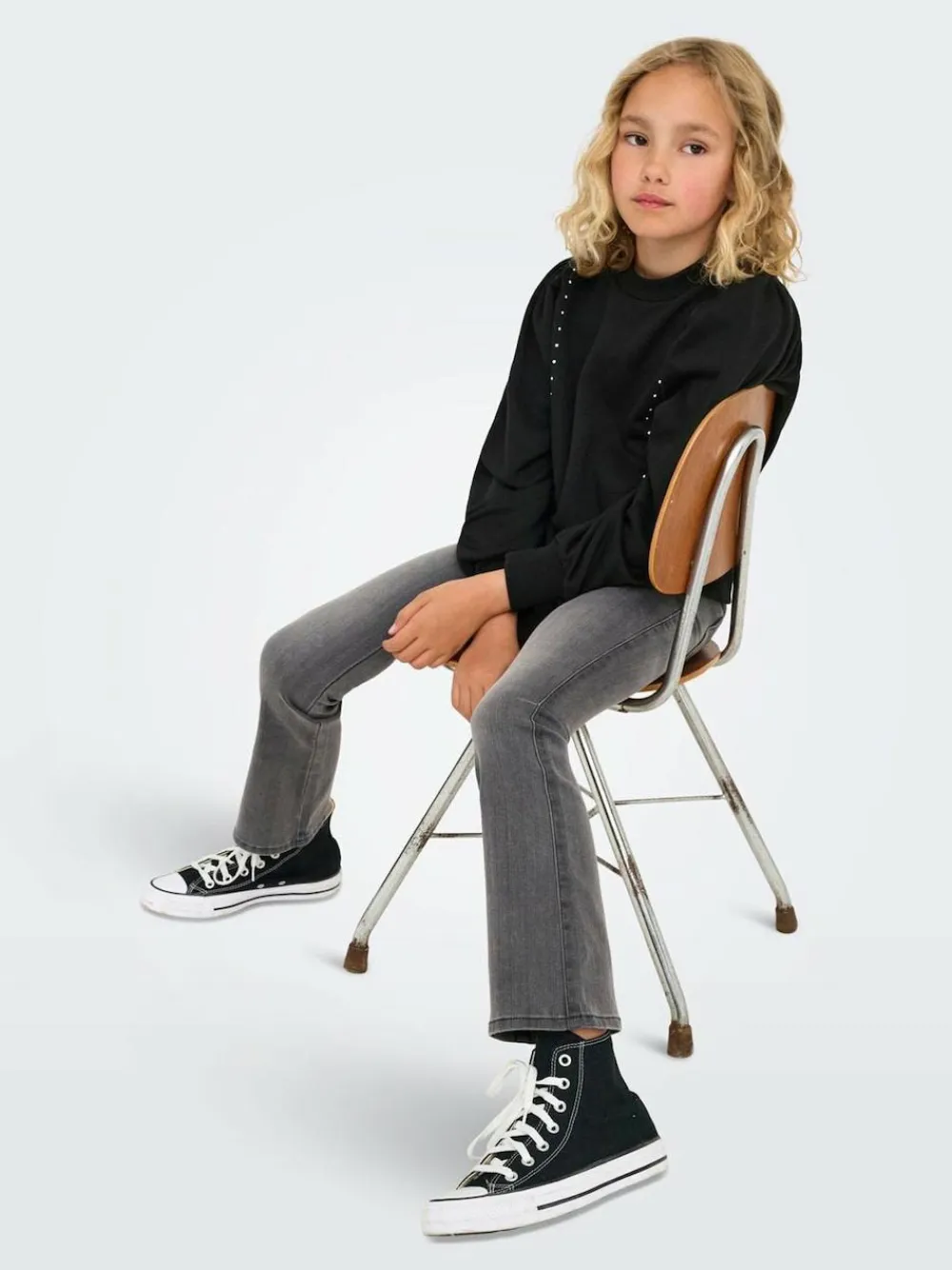 Best ONLY KIDS Grey Flared Leg Jeans