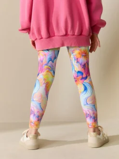 Next Orange/Blue Floral Leggings (3-16yrs)^ Pants & Leggings|Pants & Leggings