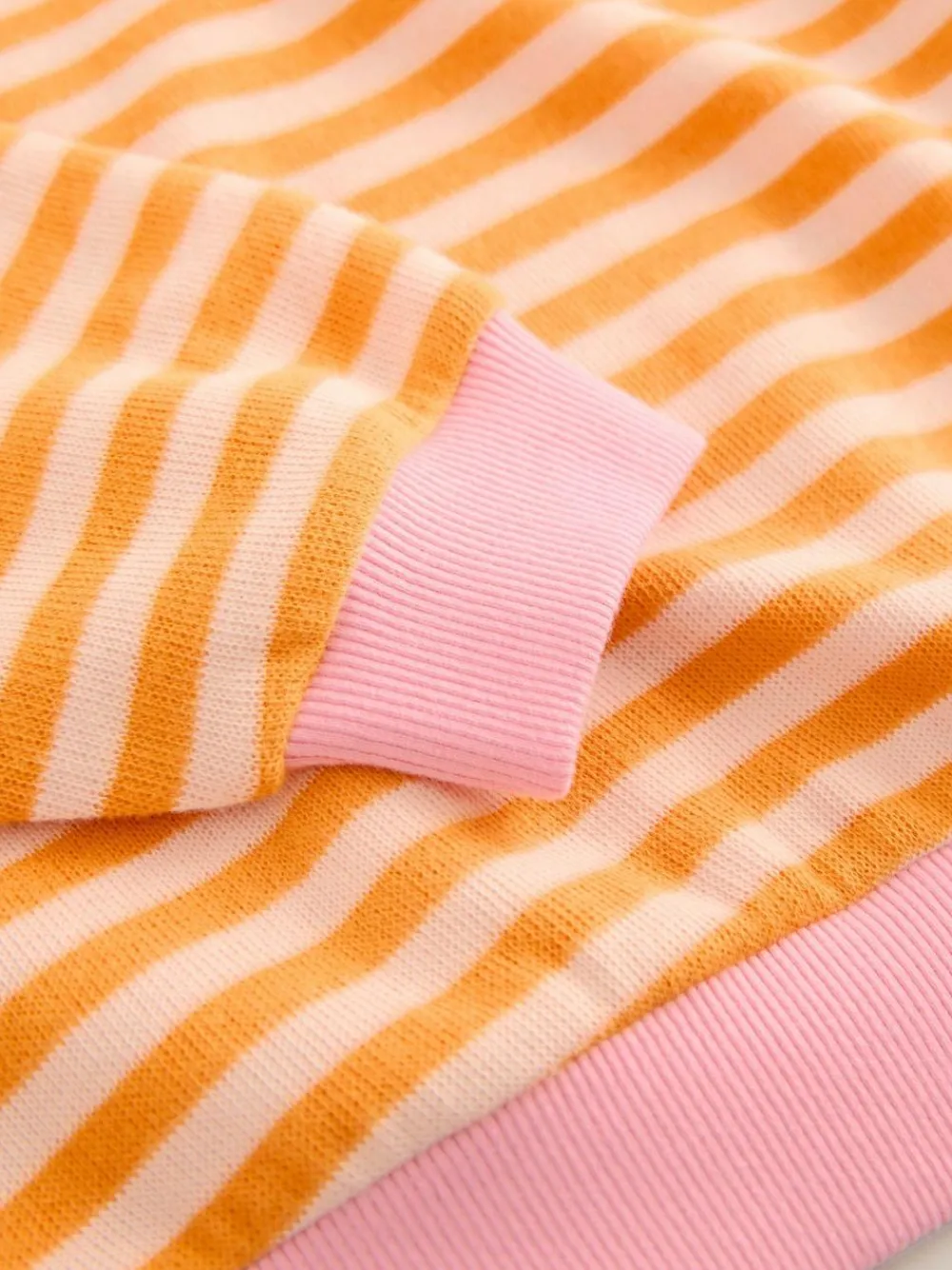 Next Orange/Pink Oversized Cosy Rib Sweatshirt (9mths-16yrs)^ Sweatshirts & Hoodies