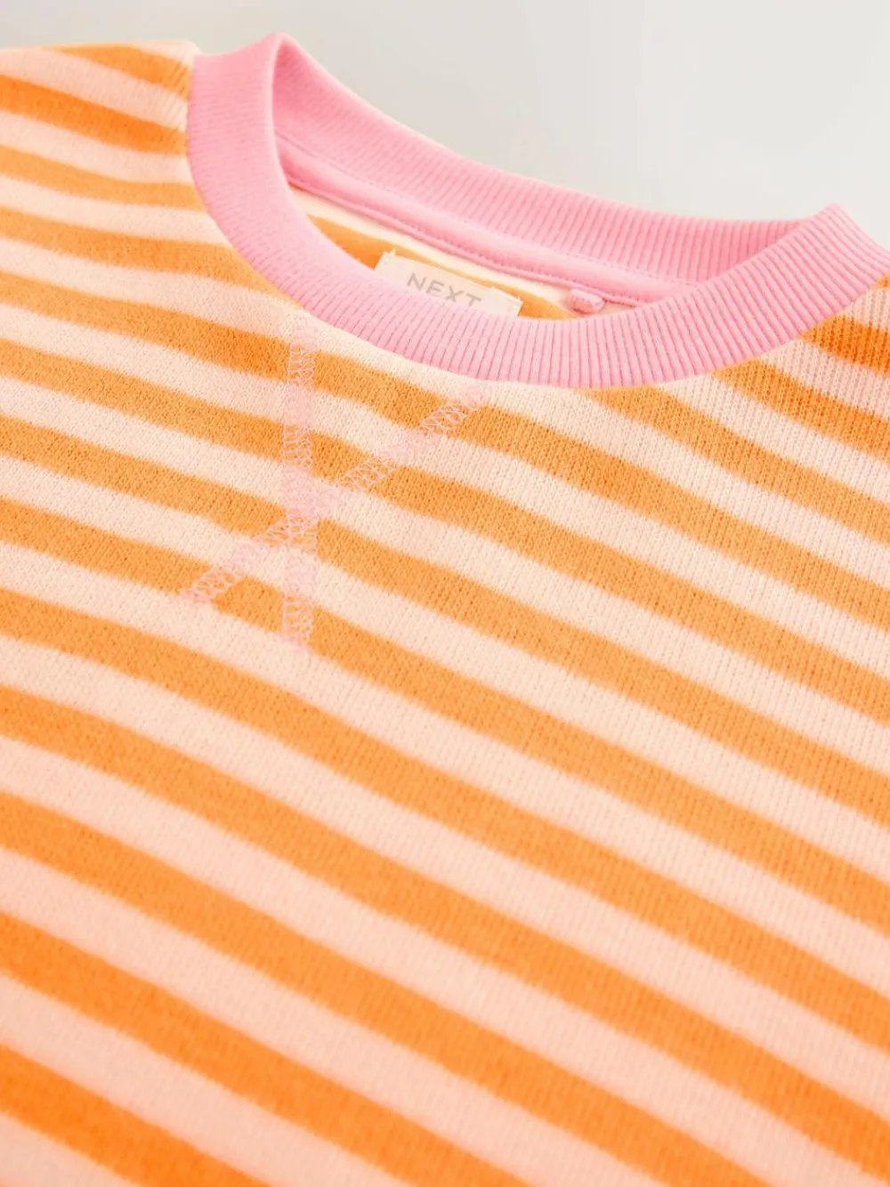 Next Orange/Pink Oversized Cosy Rib Sweatshirt (9mths-16yrs)^ Sweatshirts & Hoodies