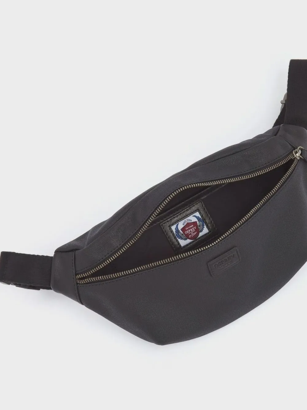 Online Osprey London Grantham Waxed Canvas & Leather Bumbag Black