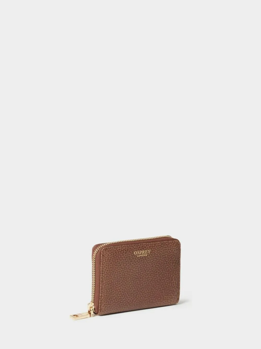 Osprey London The Core Small Leather Zip Around Purse Brown