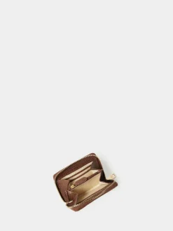 Osprey London The Core Small Leather Zip Around Purse Brown