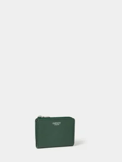 Osprey London Green The Core Medium Leather Zip Matinee Purse^Women Purses