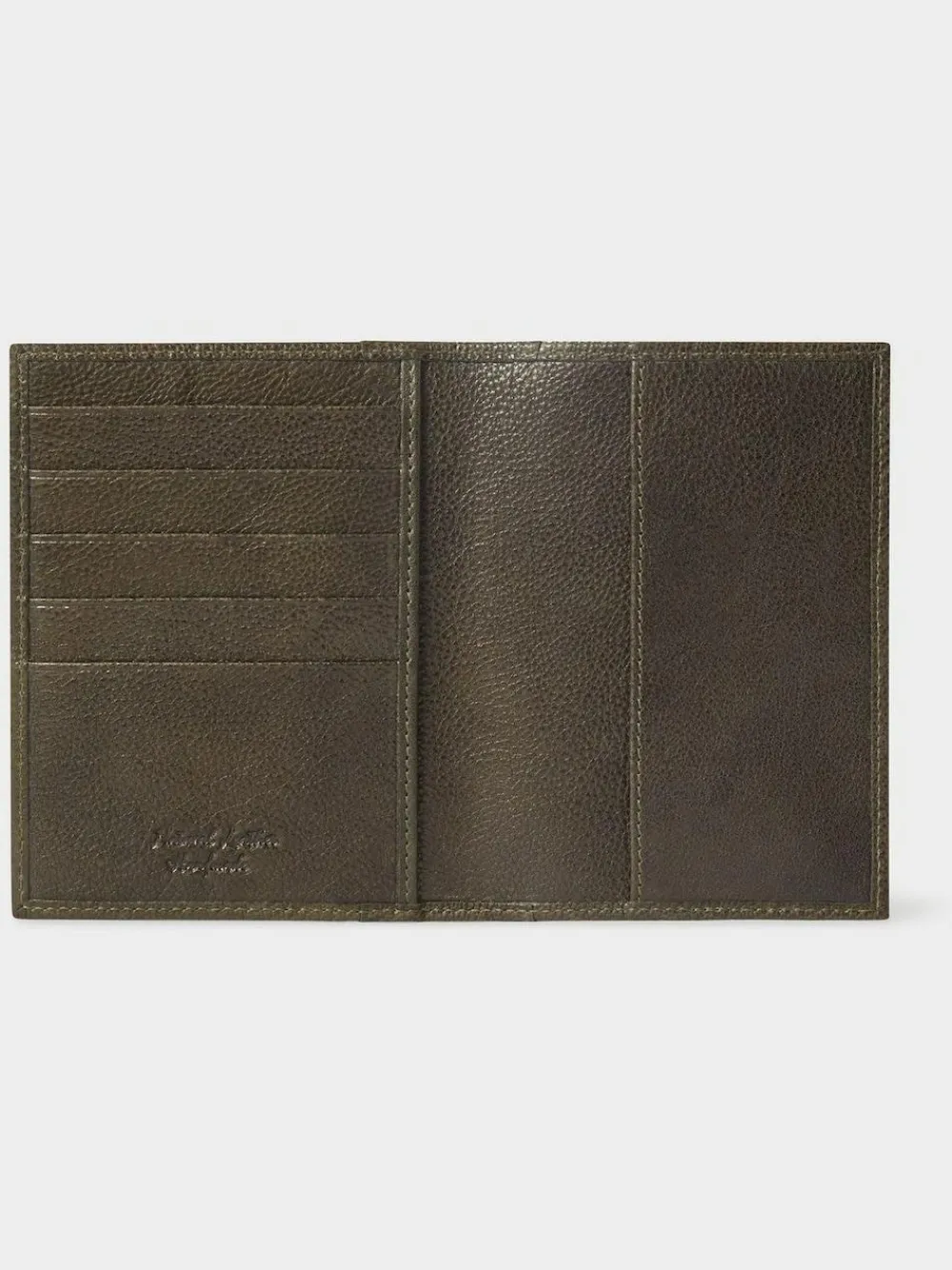 Osprey London The Compass Leather Passport Holder Green