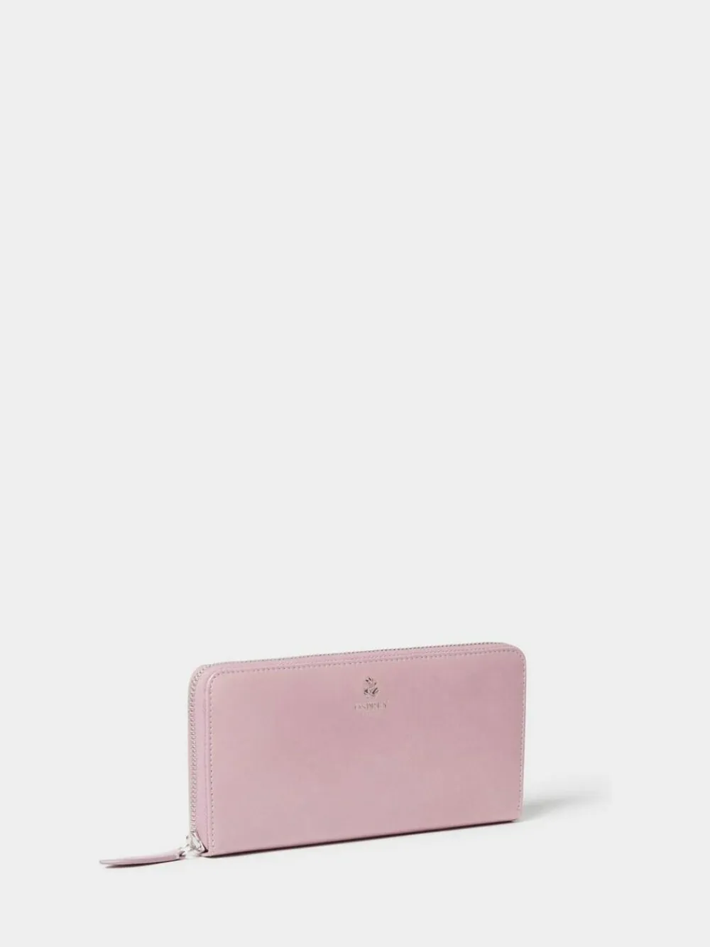 Osprey London The Wentworth Large Leather Zip Around Purse Purple