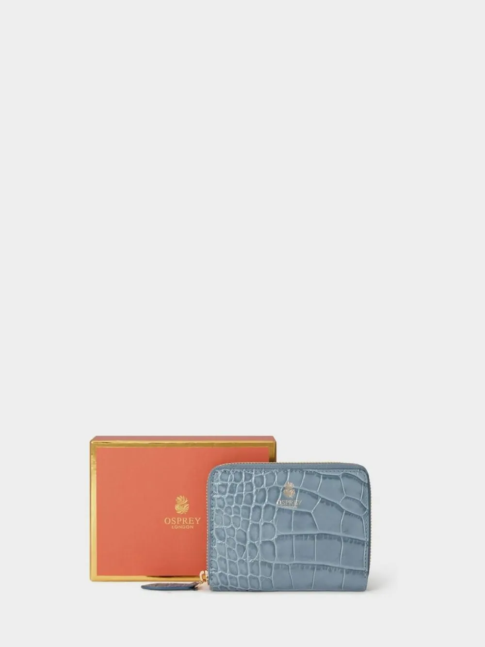 Online Osprey London Wentworth Italian Leather Medium Zip Purse Light Blue